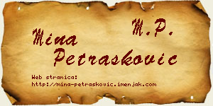 Mina Petrašković vizit kartica